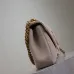 SAINT LAURENT Loulou Small Envelope Crossbody Bag – Blush Suede with Chevron Quilt & Gold YSL Logo (Detachable Chain Strap) #B58772