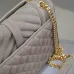 SAINT LAURENT Loulou Small Envelope Crossbody Bag – Dusty Beige Suede with Mixed-Quilt Stitching & Gold YSL Logo (Detachable Chain Strap) #B58769