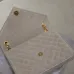 SAINT LAURENT Loulou Small Envelope Crossbody Bag – Dusty Beige Suede with Mixed-Quilt Stitching & Gold YSL Logo (Detachable Chain Strap) #B58769