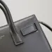 SAINT LAURENT Sac de Jour Small Tote Bag – Dark Gray Smooth Leather with Gold-Tone Hardware (Top Handles & Crossbody Strap) #B58761