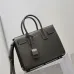 SAINT LAURENT Sac de Jour Small Tote Bag – Dark Gray Smooth Leather with Gold-Tone Hardware (Top Handles & Crossbody Strap) #B58761