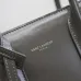 SAINT LAURENT Sac de Jour Small Tote Bag – Dark Gray Smooth Leather with Signature Hardware (Top Handles & Crossbody Strap) #B58770