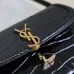 SAINT LAURENT Solferino Small Shoulder Bag – Black Croc-Embossed Patent Leather with Gold YSL Cassandre Closure  #B58751