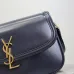 SAINT LAURENT Solferino Small Shoulder Bag – Black Croc-Embossed Patent Leather with Gold YSL Cassandre Closure  #B58751