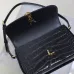 SAINT LAURENT Solferino Small Shoulder Bag – Black Croc-Embossed Patent Leather with Gold YSL Cassandre Closure  #B58751