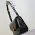 SAINT LAURENT Solferino Small Shoulder Bag – Black Croc-Embossed Patent Leather with Gold YSL Cassandre Closure  #B58751