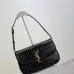 SAINT LAURENT Solferino Small Shoulder Bag – Black Croc-Embossed Patent Leather with Gold YSL Cassandre Closure  #B58751