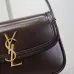 SAINT LAURENT Solferino Small Shoulder Bag – Deep Burgundy Box Leather with Iconic YSL Cassandre Closure  #B58750