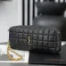 Saint Laurent 779649 Le Cassandre Matelassé Carré Vanity Bag Lambskin Gold Chain 18.5cm #A67475