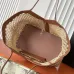 Saint Laurent 817602 Raffia Tote Bag Brown Leather Trim Woven Straw Shopper 38cm #A67474