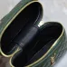 Saint Laurent 819285 GABY Mini Chain Cosmetic Bag - Dark Green Quilted Leather with Detachable Strap #B59504