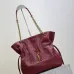 Saint Laurent 833948 Jamie 4.3 Large POCHON Bucket Bag - Burgundy Lambskin with Chain Strap #B59503