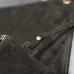 Saint Laurent 844346 Niki Series Suede Bucket Bag - Dark Brown with LE CASSANDRE Logo #B59502