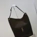 Saint Laurent 844346 Niki Series Suede Bucket Bag - Dark Brown with LE CASSANDRE Logo #B59502