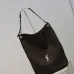 Saint Laurent 844346 Niki Series Suede Bucket Bag - Dark Brown with LE CASSANDRE Logo #B59502