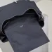 Saint Laurent Black Leather City Backpack with Metal Plaque Detail #B54561