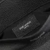 Saint Laurent Black Leather City Backpack with Metal Plaque Detail #B54561