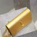Saint Laurent CASSANDRE Chain Wallet (743364) - Gold, Italian Leather, Detachable Strap, 23×14×3cm #B59987