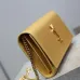 Saint Laurent CASSANDRE Chain Wallet (743364) - Gold, Italian Leather, Detachable Strap, 23×14×3cm #B59987