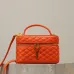 Saint Laurent GABY MINI Box Bag (766731) - Yellow, Sheepskin Quilted, Double Zipper, 18×11×6.5cm #B59986