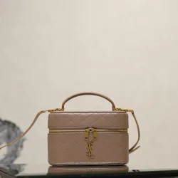 Saint Laurent GABY MINI Quilted Leather Vanity Case 18×11×6.5cm #B65025