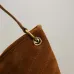 Saint Laurent Niki Suede Bucket Bag (844346) - CASSANDRE Stitching, Soft Silhouette, 33×16×40cm #B59980