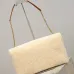 Saint Laurent Shearling Envelope Chain Clutch (769307) - Leopard Texture, Convertible Strap, 29.5×18×4.5cm #B59984