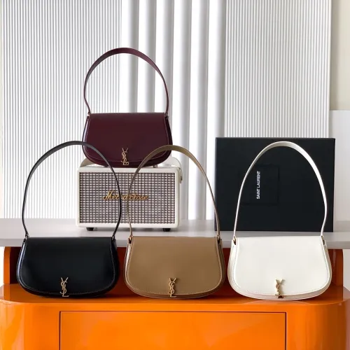 Saint Laurent Voltaire Calfskin Shoulder Bag with Cassandre Logo 17.5×13.5×5cm #B65024