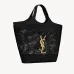 Saint Laurent  YSL ICARE in raffia in Black #B65738