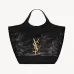 Saint Laurent  YSL ICARE in raffia in Black #B65738