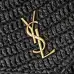 YSL 769307 LE Envelope Black Woven Textile Clutch Evening Handbag #B66000