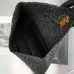 YSL 769307 LE Envelope Black Woven Textile Clutch Evening Handbag #B66000