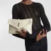 YSL 769307 LE Envelope Off White Lambskin Fold Clutch Evening Handbag #B65999