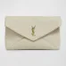 YSL 769307 LE Envelope Off White Lambskin Fold Clutch Evening Handbag #B65999
