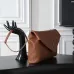 YSL 841702 LE Envelope Brown Lambskin Chain Shoulder Crossbody Clutch Handbag #B65997