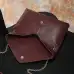 YSL 841702 LE Envelope Burgundy Lambskin Chain Shoulder Crossbody Evening Clutch Handbag #B65998