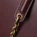 YSL 841702 LE Envelope Burgundy Lambskin Chain Shoulder Crossbody Evening Clutch Handbag #B65998