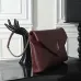 YSL 841702 LE Envelope Burgundy Lambskin Chain Shoulder Crossbody Evening Clutch Handbag #B65998