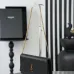 YSL 851921 Kate Smooth Calf Leather Gold Chain Shoulder Crossbody Clutch Handbag #B65995
