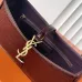 YSL Cléo 5 à 7 Glossy Croc Embossed Leather Underarm Bag Gold Logo Handbag #B65973