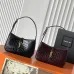 YSL Cléo 5 à 7 Glossy Croc Embossed Leather Underarm Bag Gold Logo Handbag #B65973