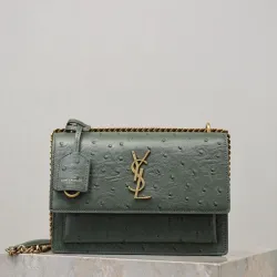 YSL Uptown Gold Snakeskin Clutch, 27 x 16 x 2 cm #B63196