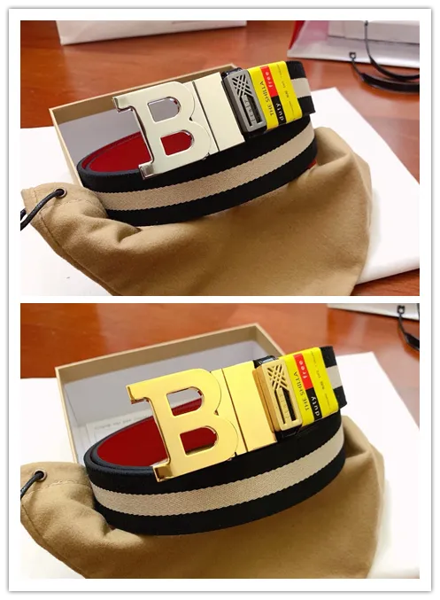 BALLY AAA+ belts Luxury Leather Belts Smooth Buckle Designer Belt width:3.4cm #B53959