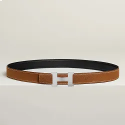 HERMES Women Belt Mini Constance belt buckle Reversible leather strap 24 mm #B49256