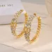 Dior CD Montaigne Crystal-Accented Hoop Earrings #B49973