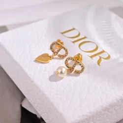 Dior Tribales Gradient Logo Earrings #B49972
