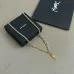 Saint Laurent Cassandre Logo Double Layer Pendant Necklace Gold Silver Designer Women Jewelry #B65955