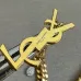 Saint Laurent Cassandre Logo Double Layer Pendant Necklace Gold Silver Designer Women Jewelry #B65955