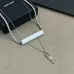 Saint Laurent Cassandre Logo Double Layer Pendant Necklace Gold Silver Designer Women Jewelry #B65955