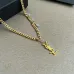 Saint Laurent Cassandre Logo Double Layer Pendant Necklace Gold Silver Designer Women Jewelry #B65955